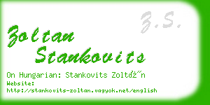 zoltan stankovits business card